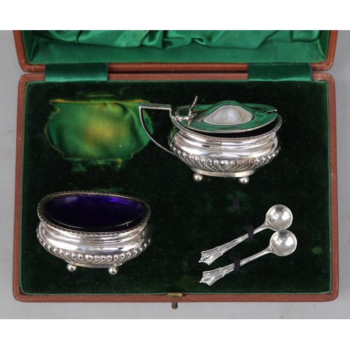 17 - Hallmarked silver part cruet set