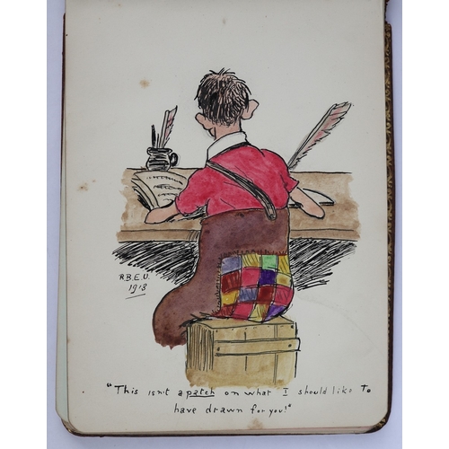 170 - An exceptional early 20th-century autograph and sketch album, assembled by a London family in the ea... 