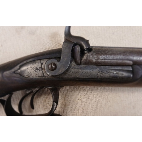188 - 12 Bore double barrel (side by side) sporting gun, 30