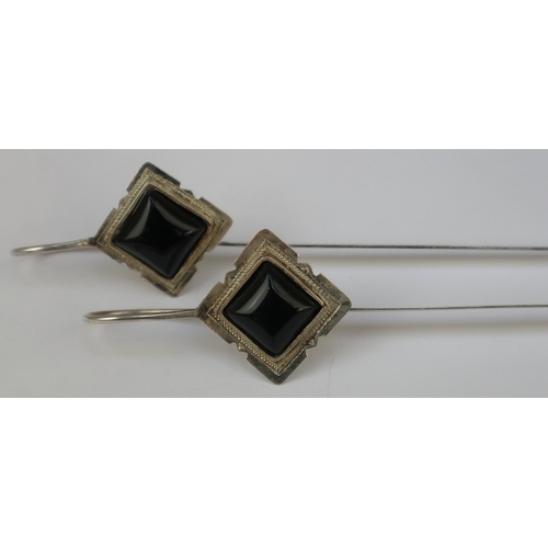 20 - Pair of silver stone set book markers