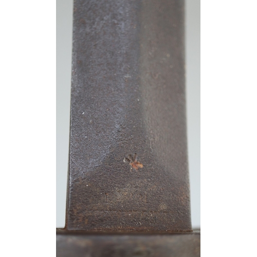 207 - 1888 pattern Lee Metford Enfield bayonet (Boer War type) made by Wilkinson, issue date 1891 with lea... 