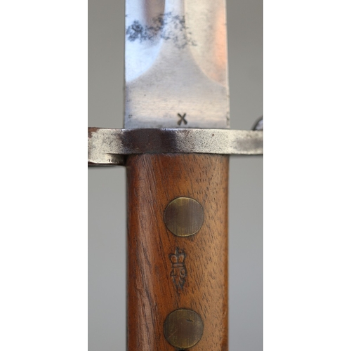 208 - 1888 pattern Lee Metford (Boer War) double edged bayonet by Wilkinson inspection marks on blade &amp... 