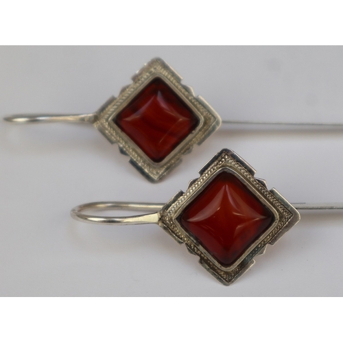 21 - Pair of silver stone set book markers