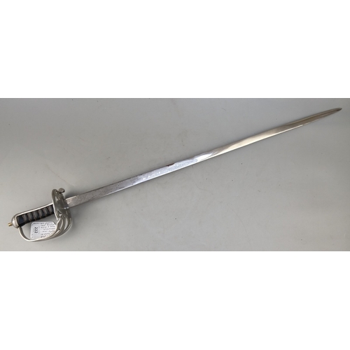 222 - 1827 pattern Indian Army officers sword, 20th C issue, 31