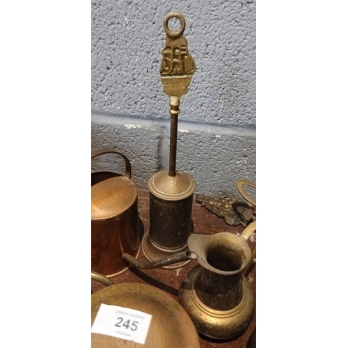 245 - Collection of brass and copper