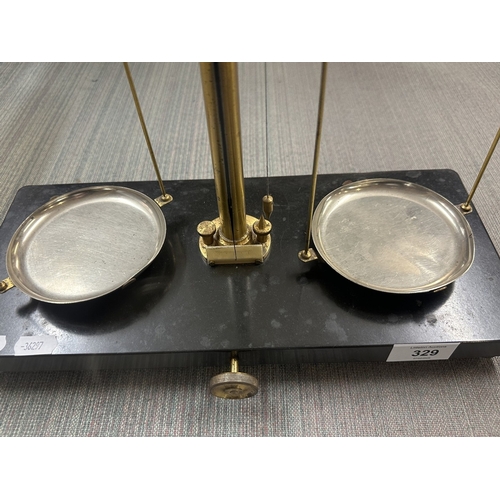 329 - Set of balance scales and weights