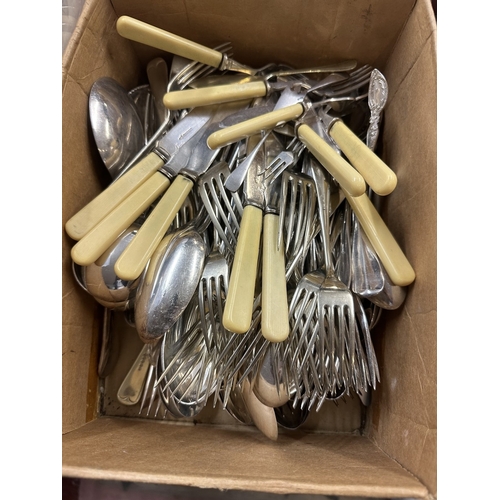 336 - Huge collection of silver plate cutlery mostly in sets