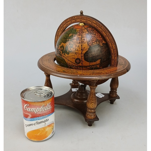 373 - Small wooden globe made in Italy - Approx H: 23cm