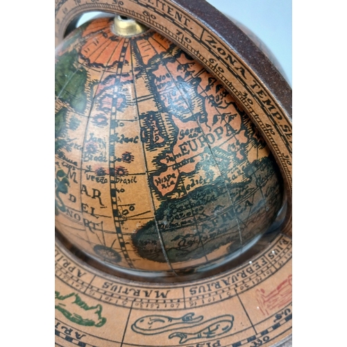 373 - Small wooden globe made in Italy - Approx H: 23cm