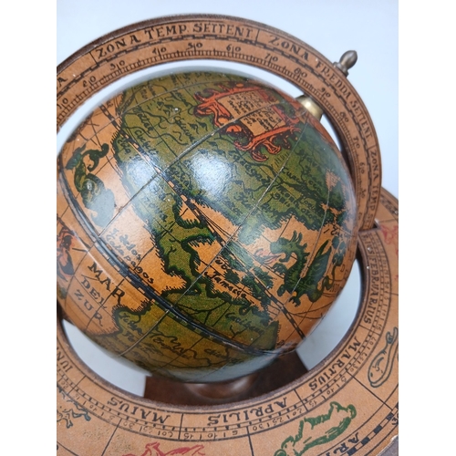 373 - Small wooden globe made in Italy - Approx H: 23cm