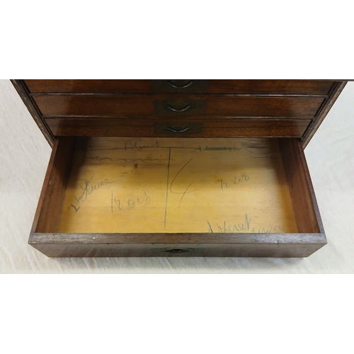 385 - Antique collectors chest - Approx W: 52cm D: 40cm H: 26cm