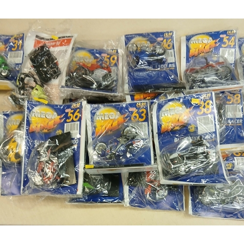 399 - Full collection of Mega Bikes with magazines by Maisto