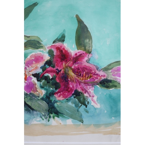 442 - Large Patricia Arnett watercolour - Approx IS: 45cmX34cm