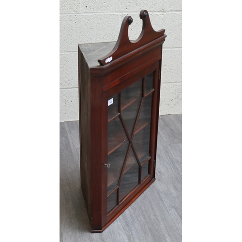 540 - Small glazed Edwardian corner unit