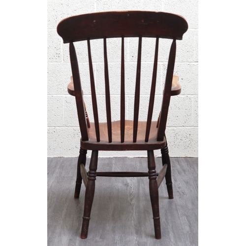 561 - Victorian stick back kitchen armchair