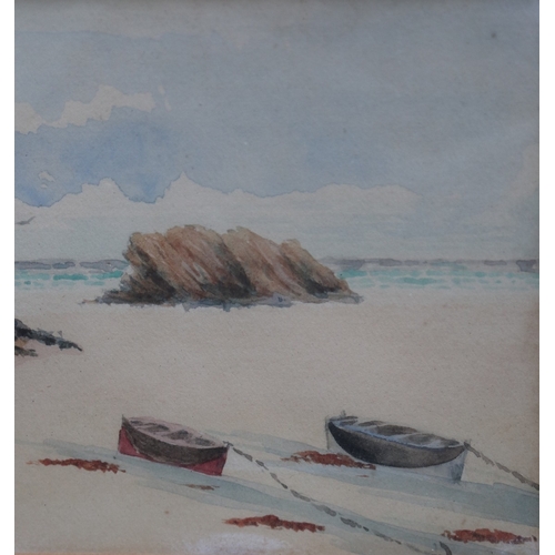 573 - Pair of Victorian watercolours - Seascapes by S Smith 1899