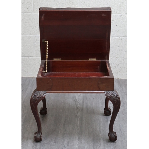 659 - Chippendale style lift up lid stool
