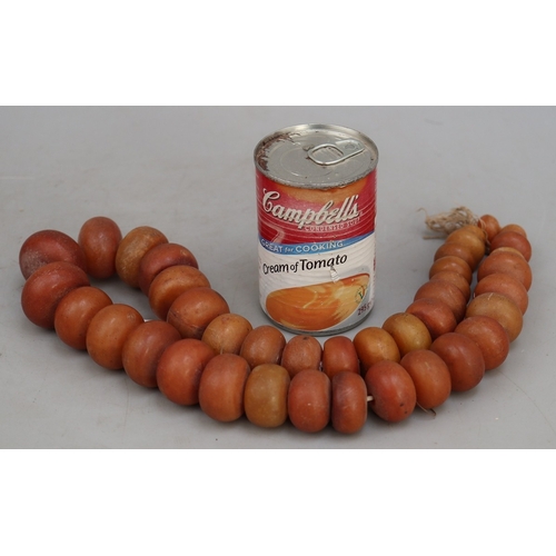 83 - Large and heavy amber necklace - Approx 498g