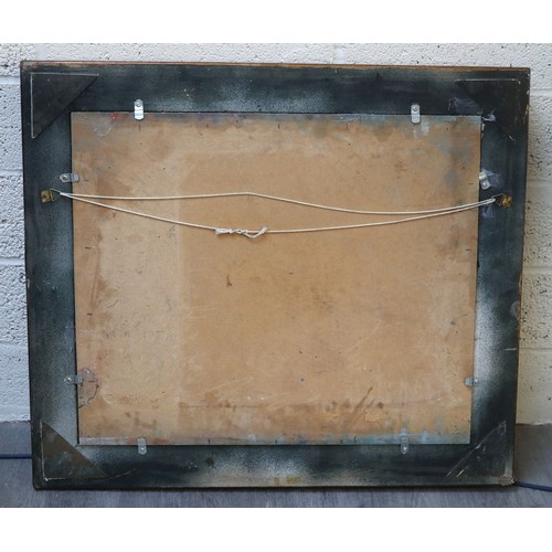 612 - Oil on board of waterlily flowers in gilt frame - Approx IS 60cm x 50cm