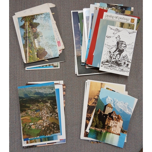 Collection of postcards together with Stamps