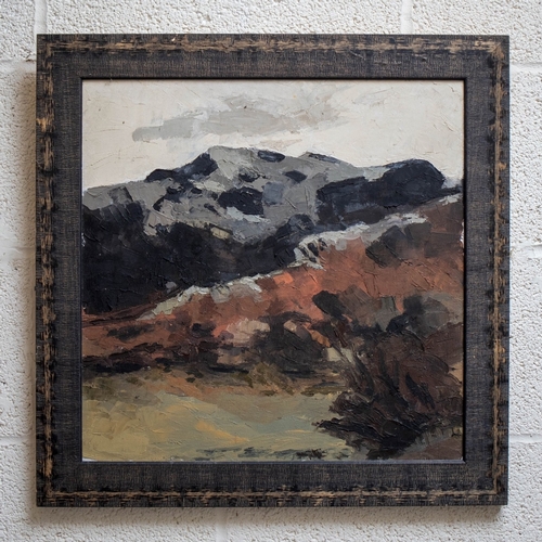 360 - Oil on canvas Welsh landscape unsigned - Approx IS 45cm x 44cm