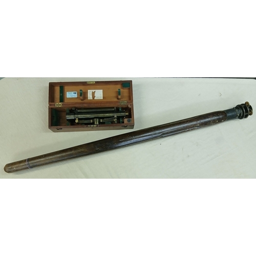Antique dumpy level with original tripod