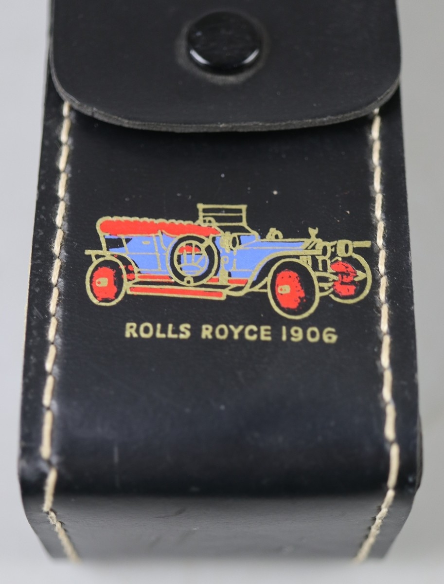 Torch tool kit in original case with Rolls Royce 1906 to front