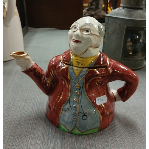 Ceramics to include a vintage Mr Pickwick teapot & 3 graduated ginger jars