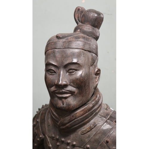 472 - Vintage life size terracotta figure of a Terracotta Chinese Army Warrior - Approx H: 115cm