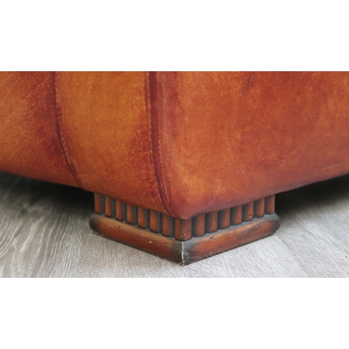 626 - Leather Art Deco style armchair