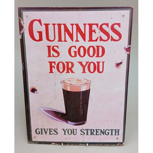 644 - Metal Guinness is good for you sign - Approx 30cm x 40cm