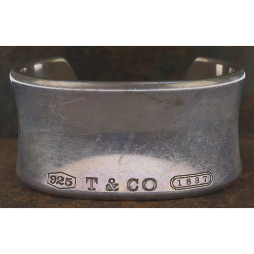 107 - Tiffany & Co vintage wide sterling silver cuff bracelet