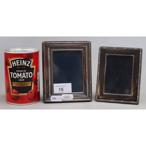 16 - 2 hallmarked silver photo frames