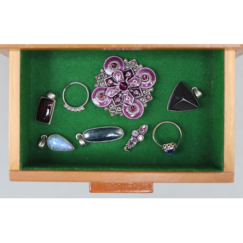 171 - 2 jewellery boxes with contents to include silver