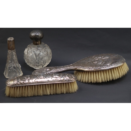 22 - Collection of hallmarked silver dressing table items