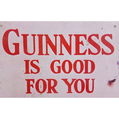 644 - Metal Guinness is good for you sign - Approx 30cm x 40cm