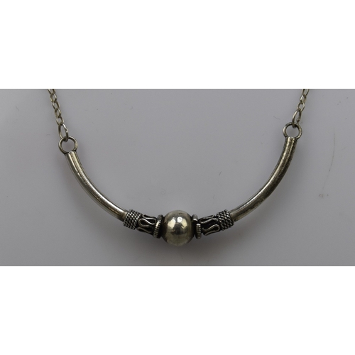 41 - Hallmarked silver chain with pendant