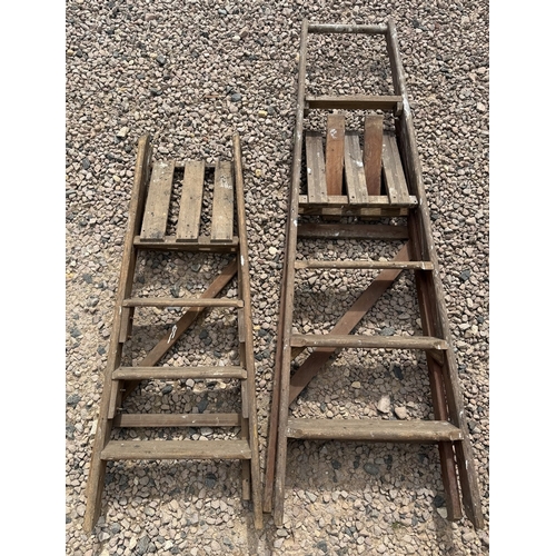 45 - Two sets of wooden steps