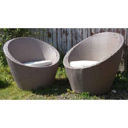 48 - Pair of rattan tub chairs