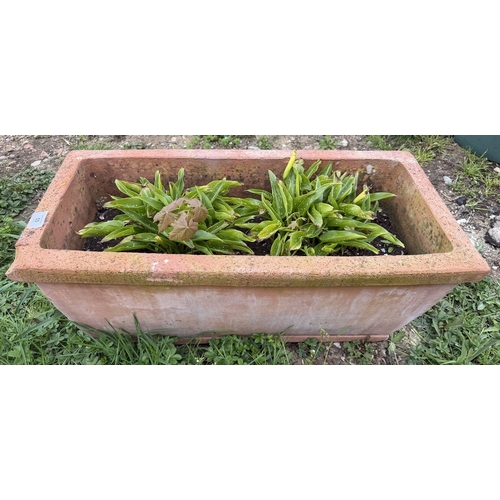 55 - Terracotta trough - Approx L: 77cm W:  39cm H: 33cm