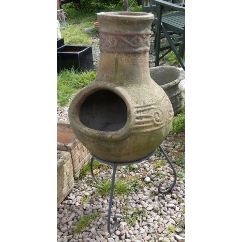 118 - Garden chimnea on stand - Approx H: 75cm