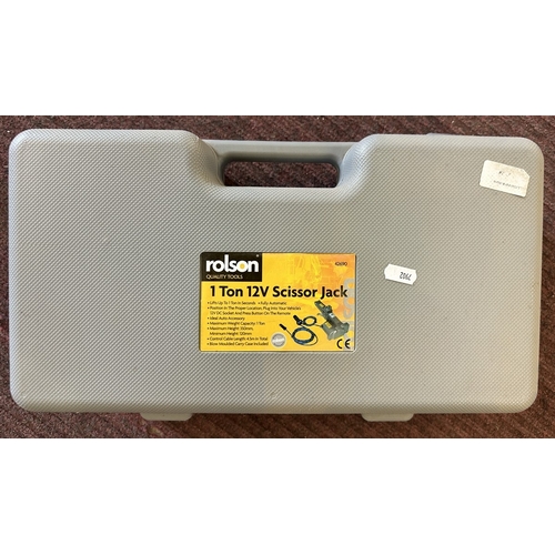 15 - Rolson 1 ton 12v scissor jack