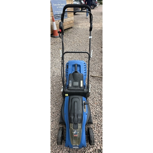 27 - Hyundai battery powered mower with charger and handbook