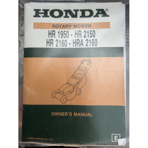 36 - Honda hydrostatic mower HR2160 with handbook