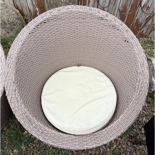 48 - Pair of rattan tub chairs