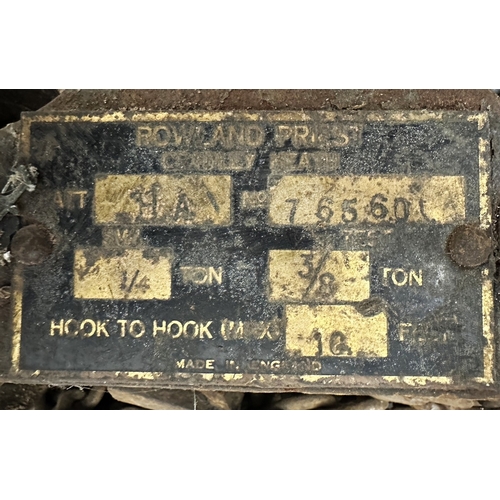 5 - Rowland Priest - heavy duty chain, block and tackle