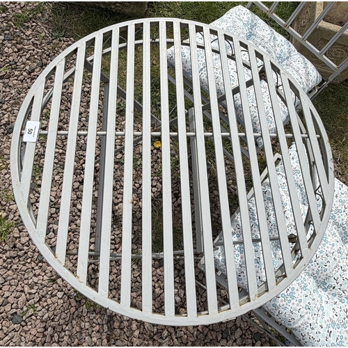 50 - Metal folding bistro set table and two chairs&nbsp;