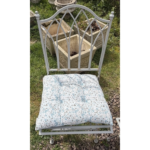 50 - Metal folding bistro set table and two chairs&nbsp;