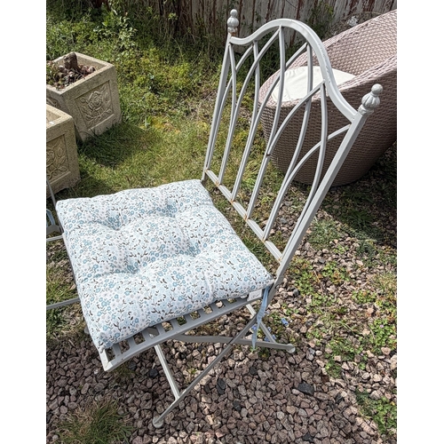 50 - Metal folding bistro set table and two chairs&nbsp;