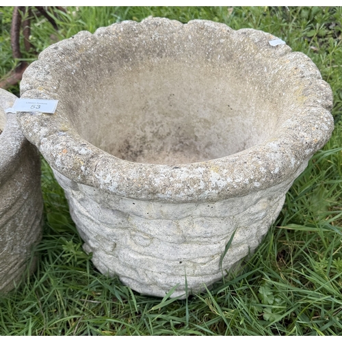 53 - Two stone planters